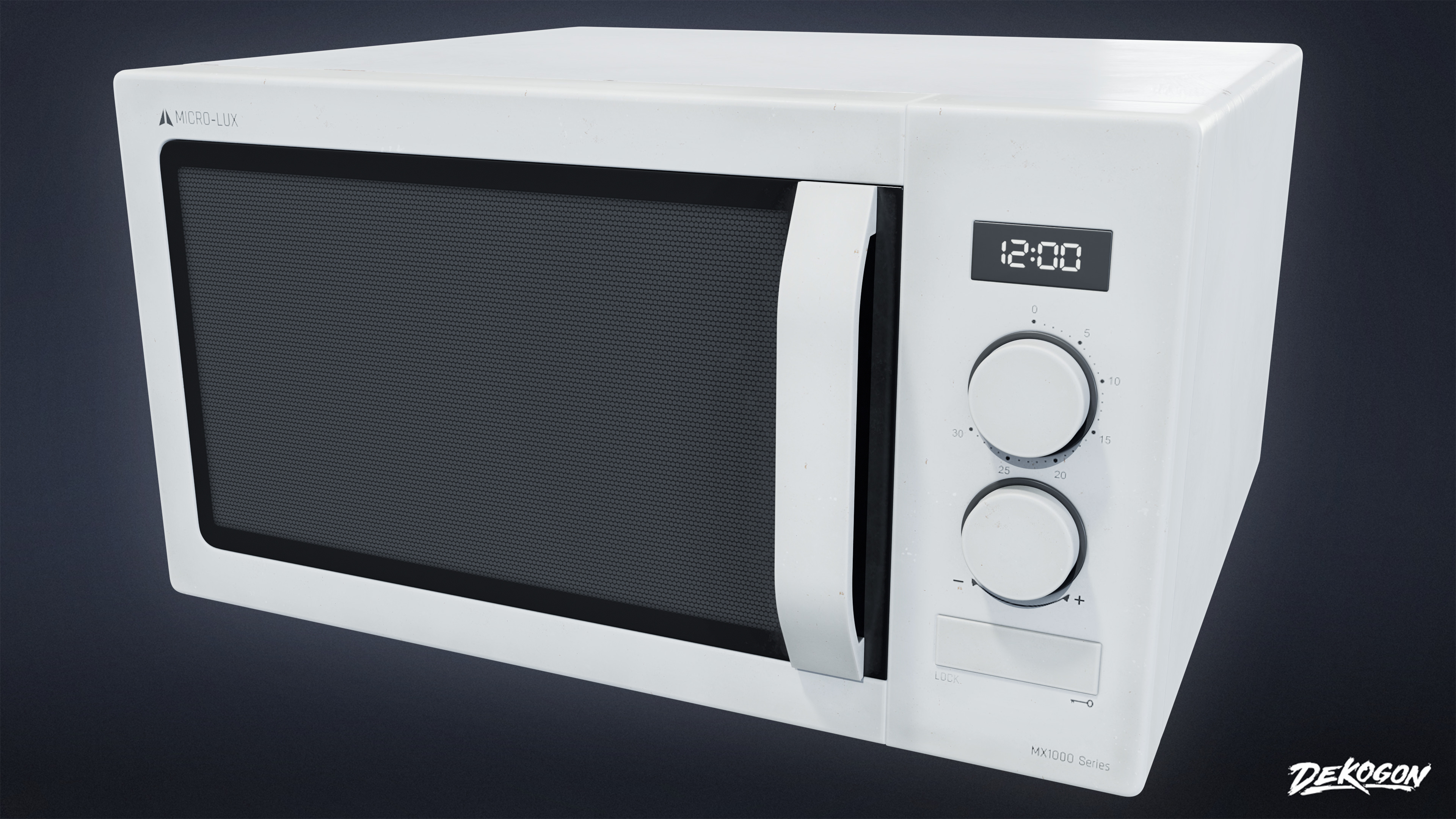 SUBURBS - Microwave 02 - LOW POLY Low-poly 3D model_2