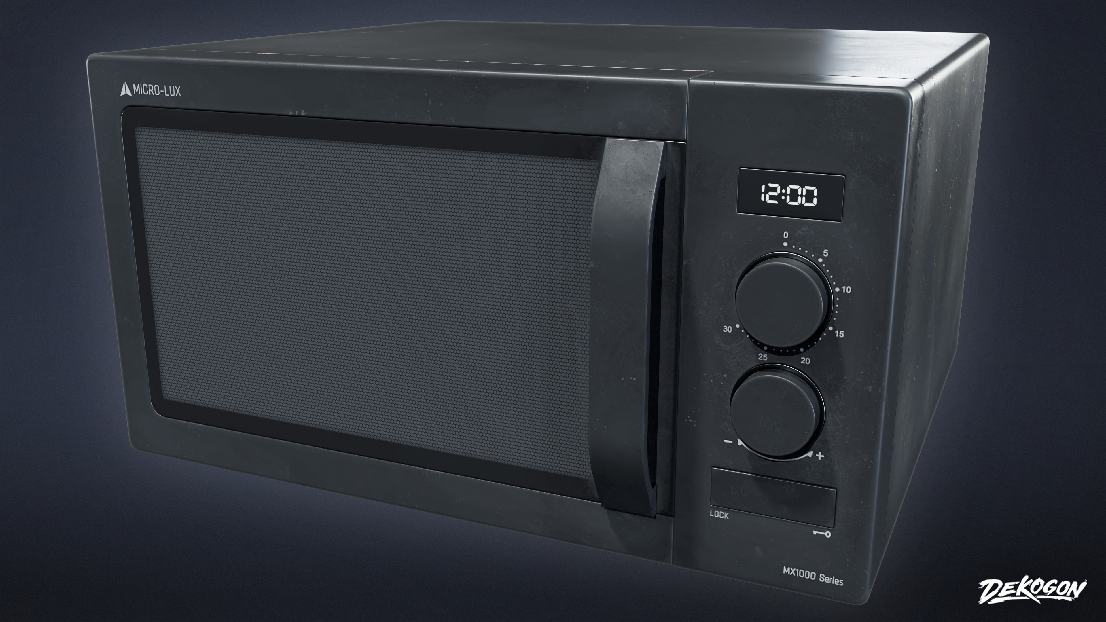 SUBURBS - Microwave 02 - LOW POLY Low-poly 3D model_1