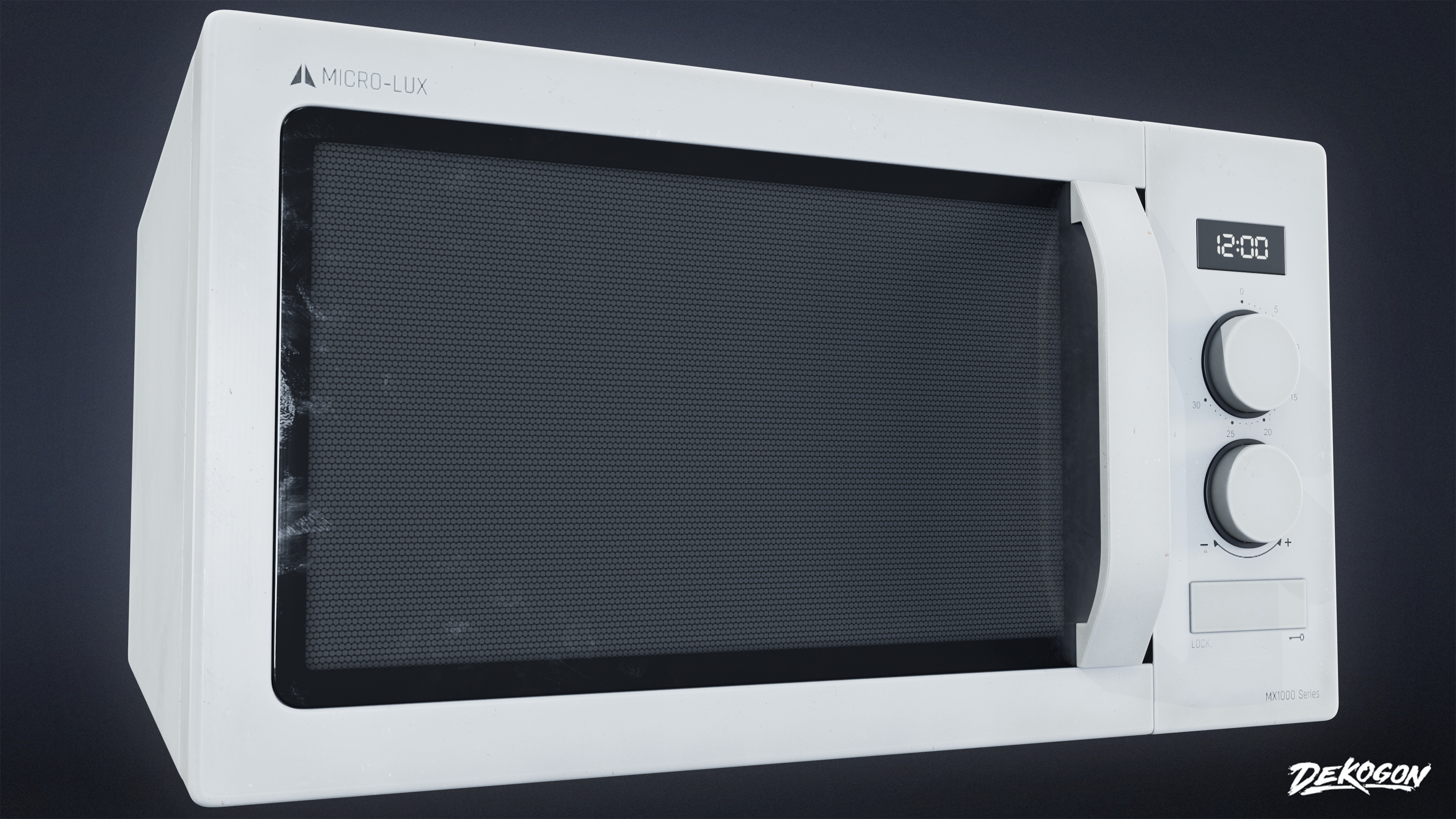 SUBURBS - Microwave 02 - LOW POLY Low-poly 3D model_7