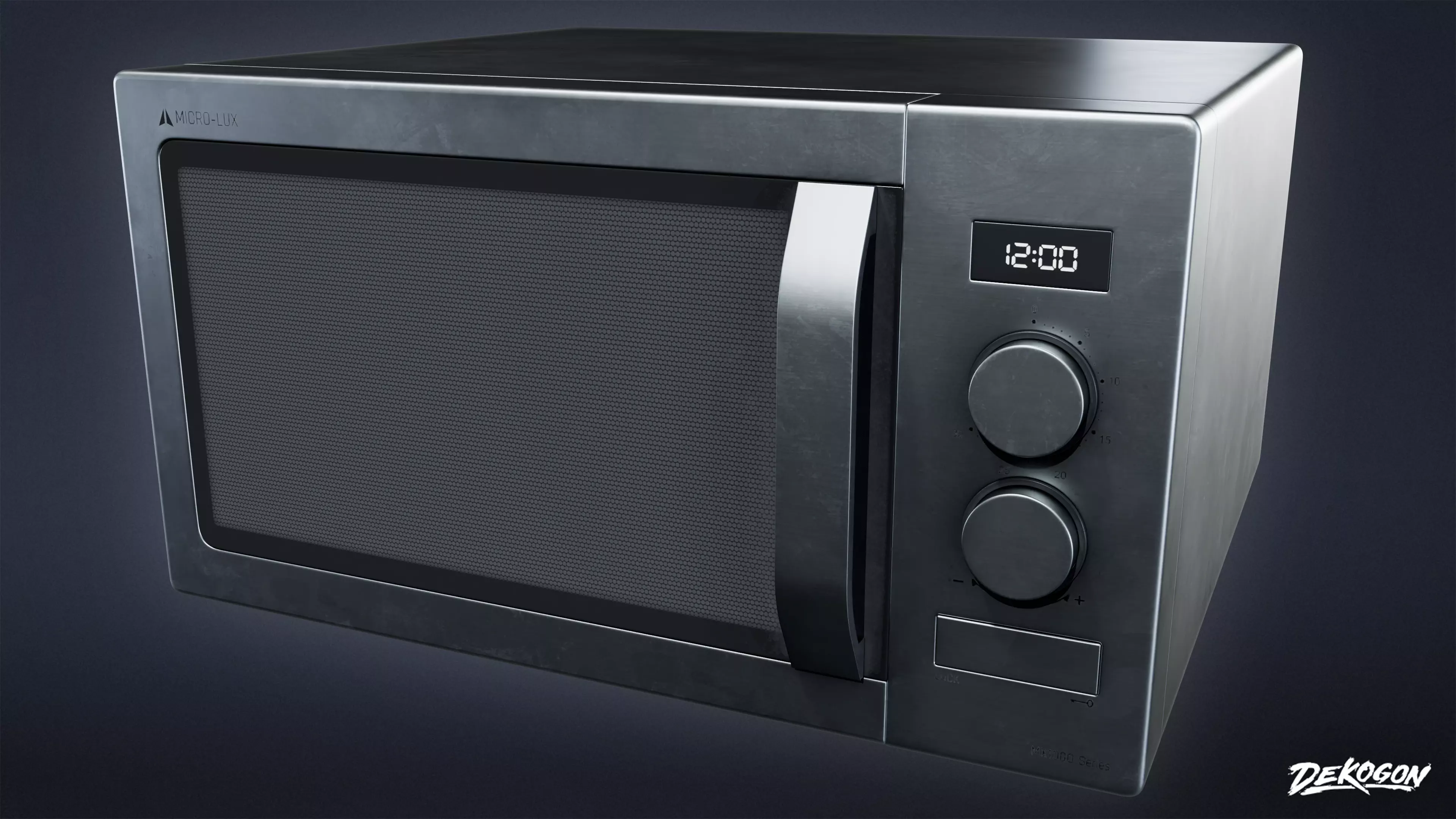 SUBURBS - Microwave 02 - LOW POLY Low-poly 3D model_0