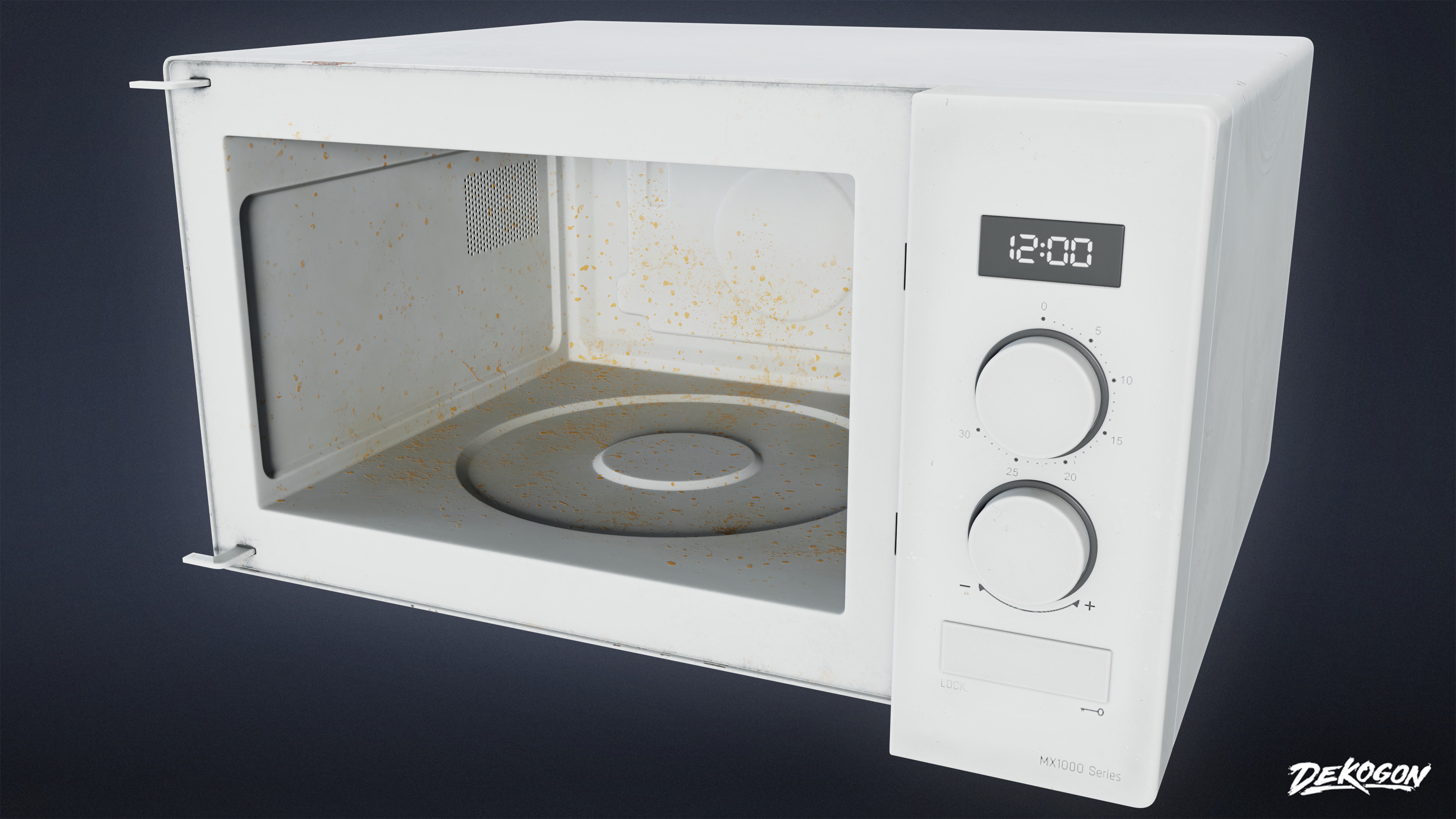 SUBURBS - Microwave 02 - LOW POLY Low-poly 3D model_3