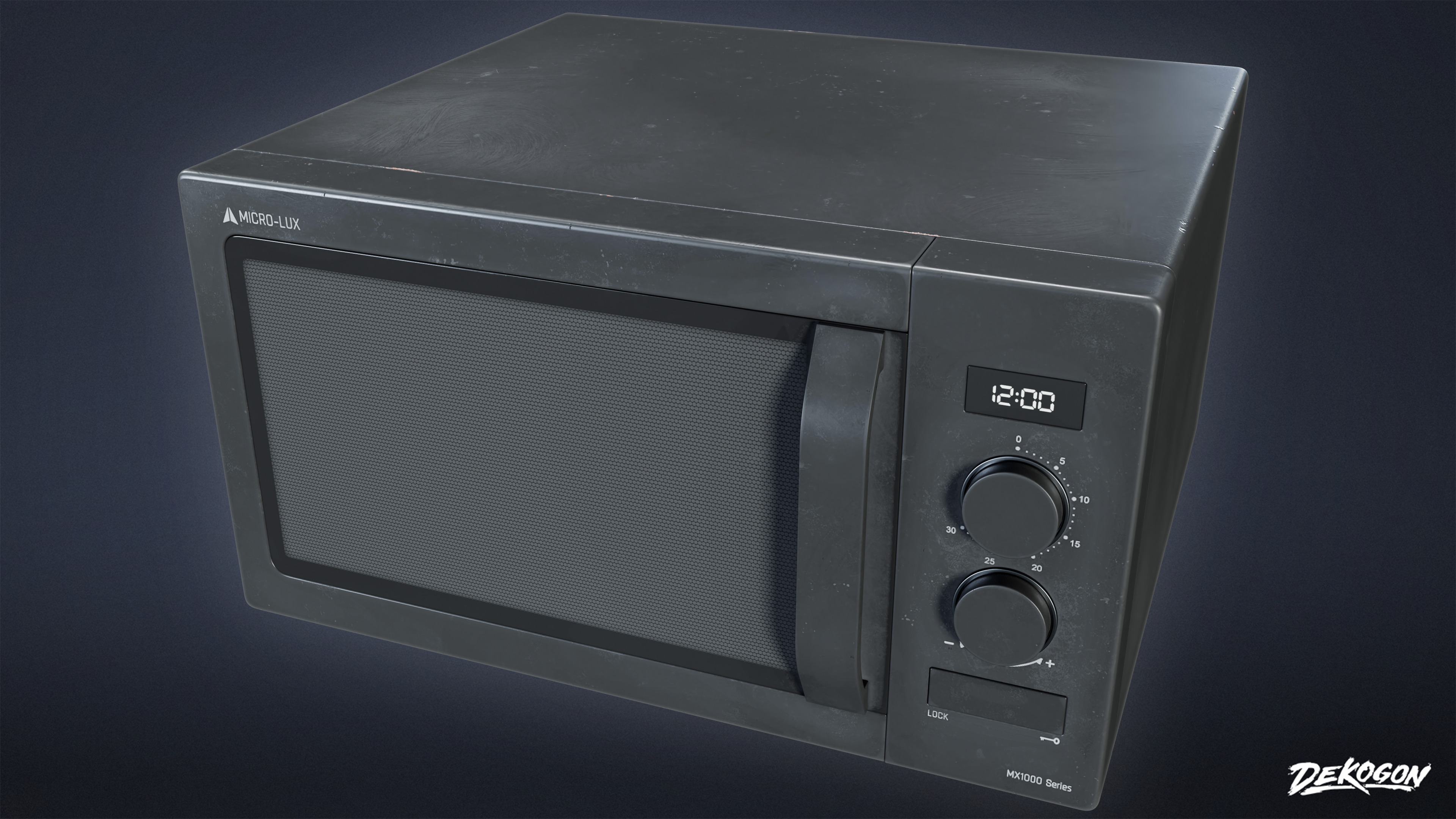 SUBURBS - Microwave 02 - LOW POLY Low-poly 3D model_6