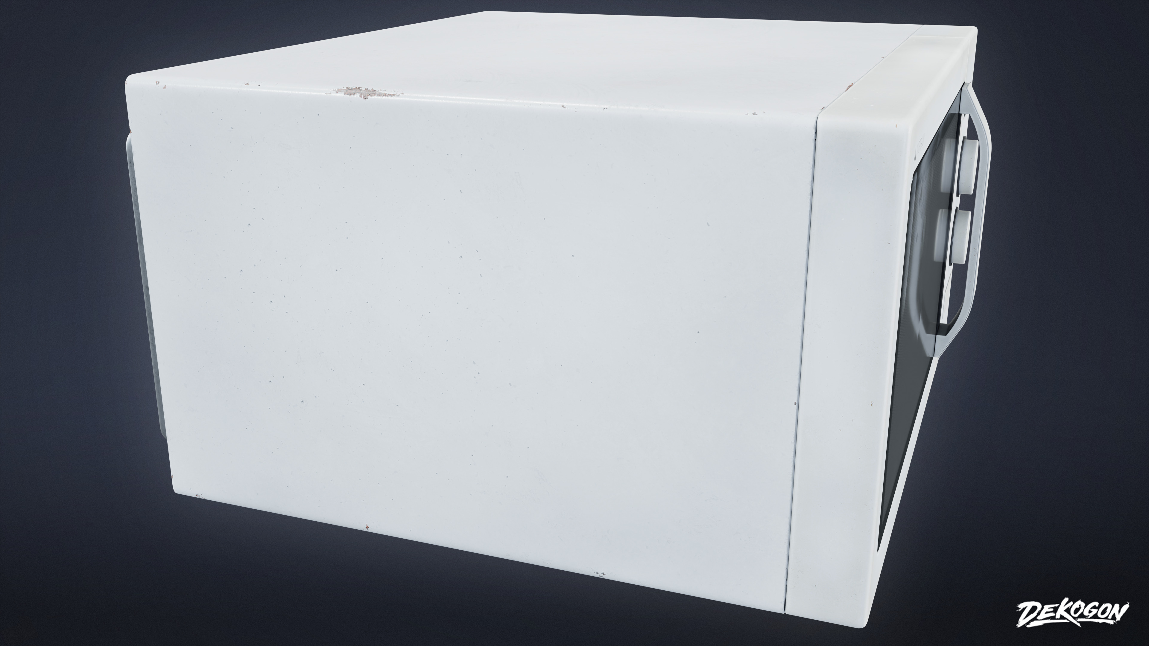 SUBURBS - Microwave 02 - LOW POLY Low-poly 3D model_4