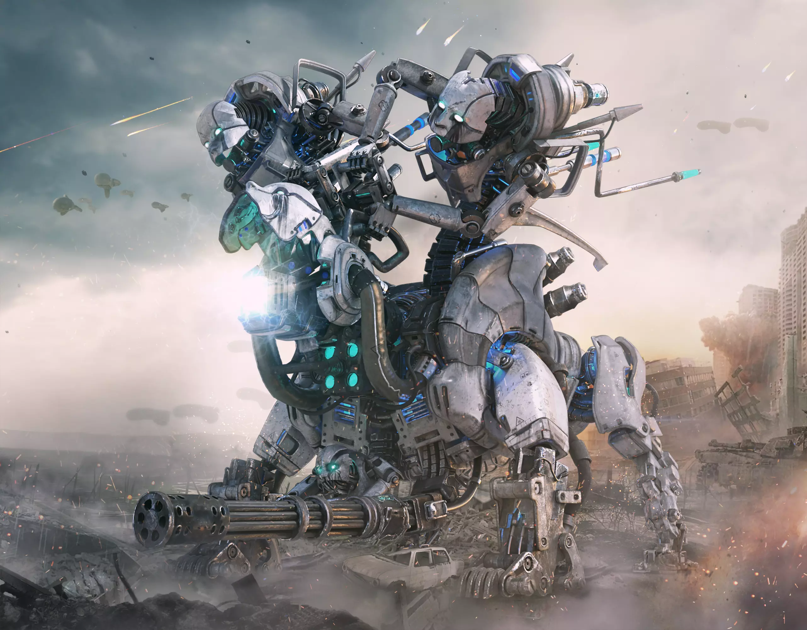 Horror Mech Monster- vray- lowpoly Low-poly 3D model