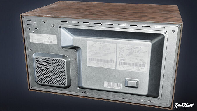 SUBURBS - Microwave 06 - LOW POLY AND NANITE Low-poly 3D model 4