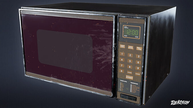 SUBURBS - Microwave 06 - LOW POLY AND NANITE Low-poly 3D model 6