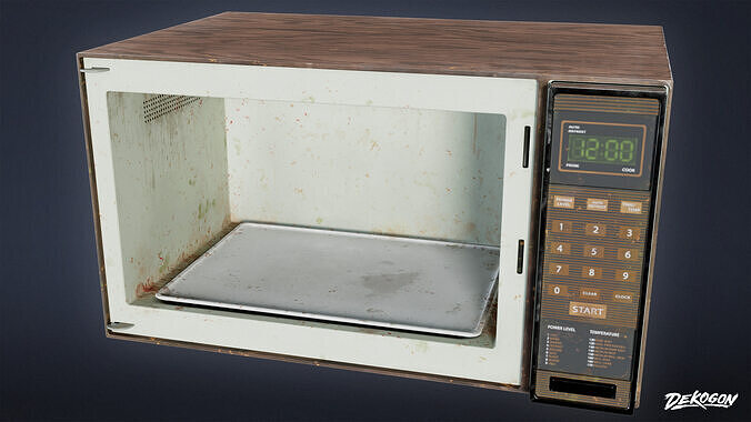 SUBURBS - Microwave 06 - LOW POLY AND NANITE Low-poly 3D model 5
