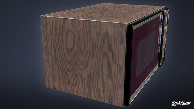 SUBURBS - Microwave 06 - LOW POLY AND NANITE Low-poly 3D model 3