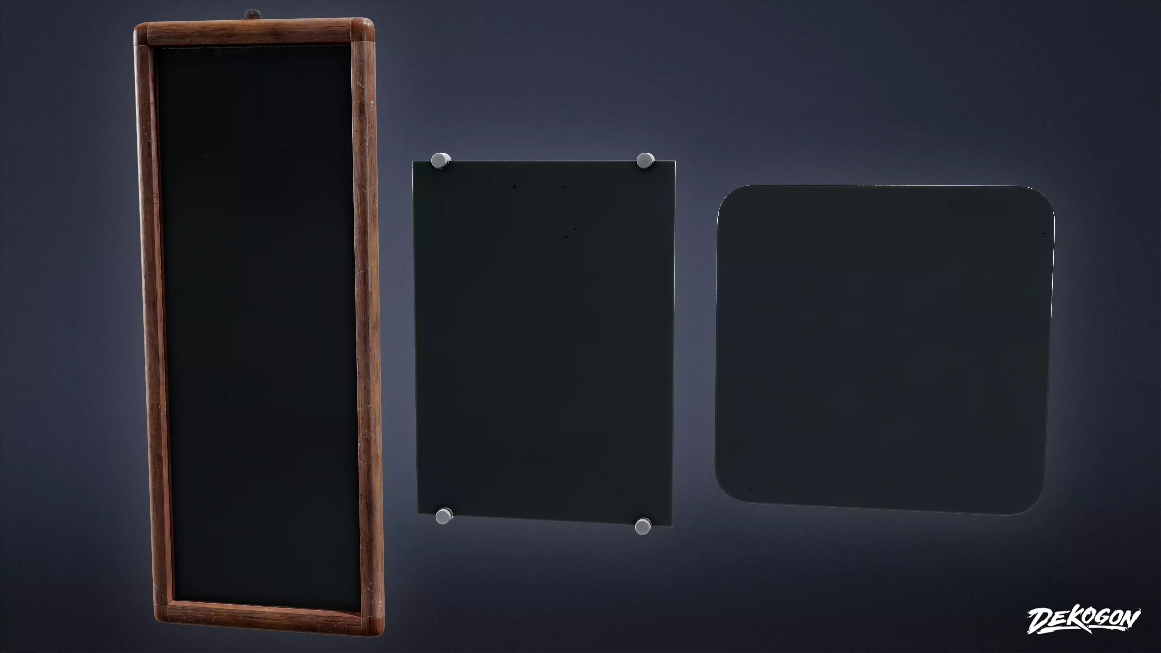 SUBURBS - Mirror Set 02 - LOW POLY AND NANITE Low-poly 3D model_0