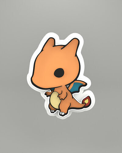 Charizard Pokemon Cookie cutter  3D print model