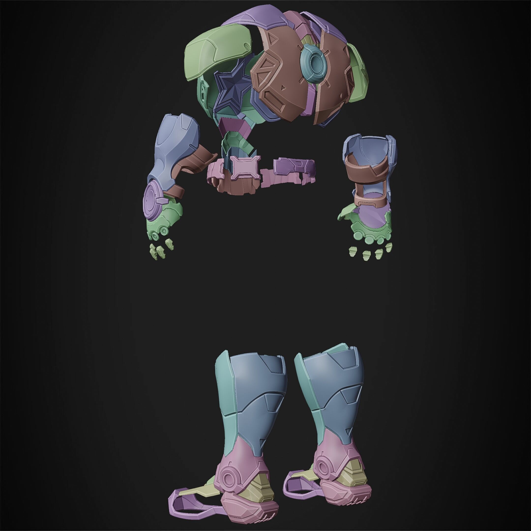 Marvel Rivals Captain America Armor for Cosplay 3D print model_16