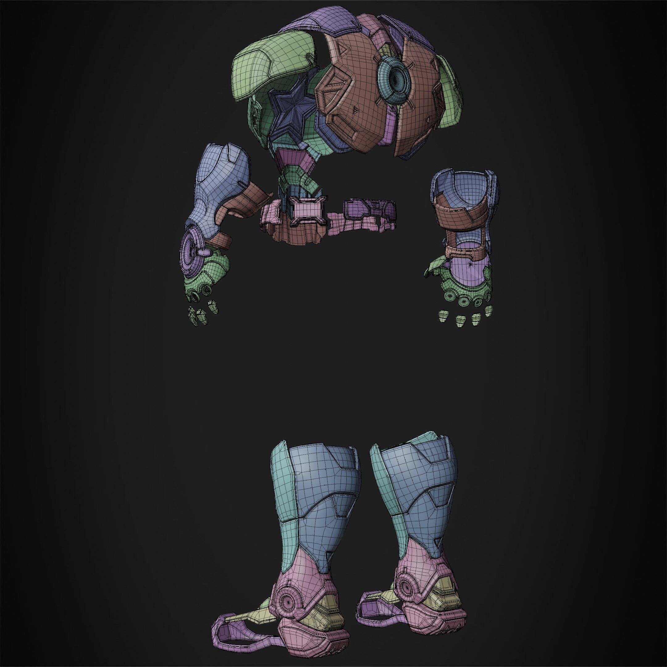 Marvel Rivals Captain America Armor for Cosplay 3D print model_17