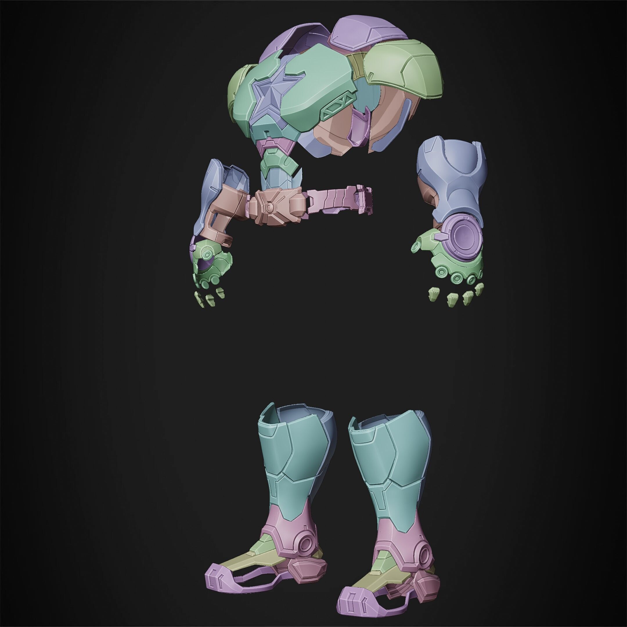 Marvel Rivals Captain America Armor for Cosplay 3D print model_12