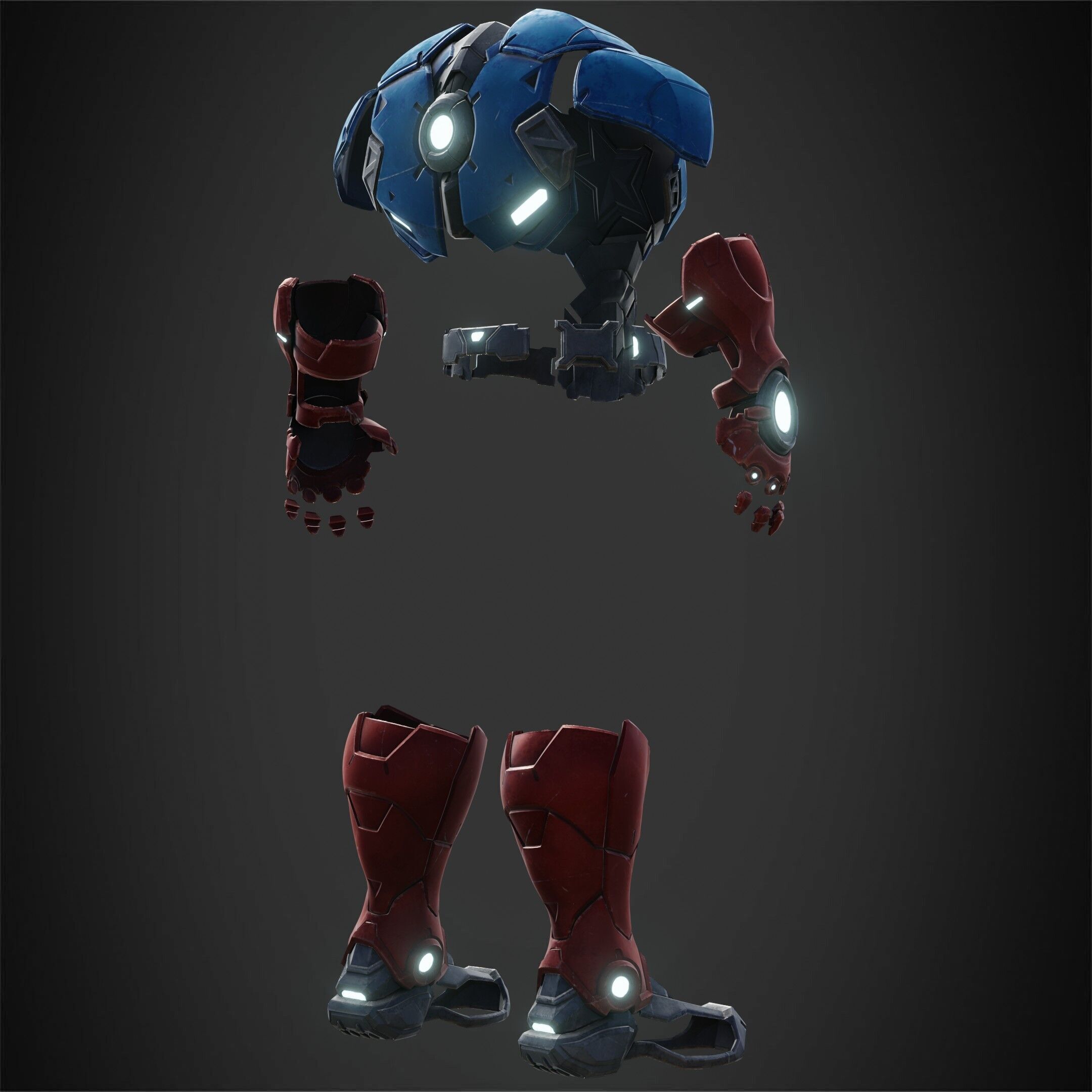 Marvel Rivals Captain America Armor for Cosplay 3D print model_7