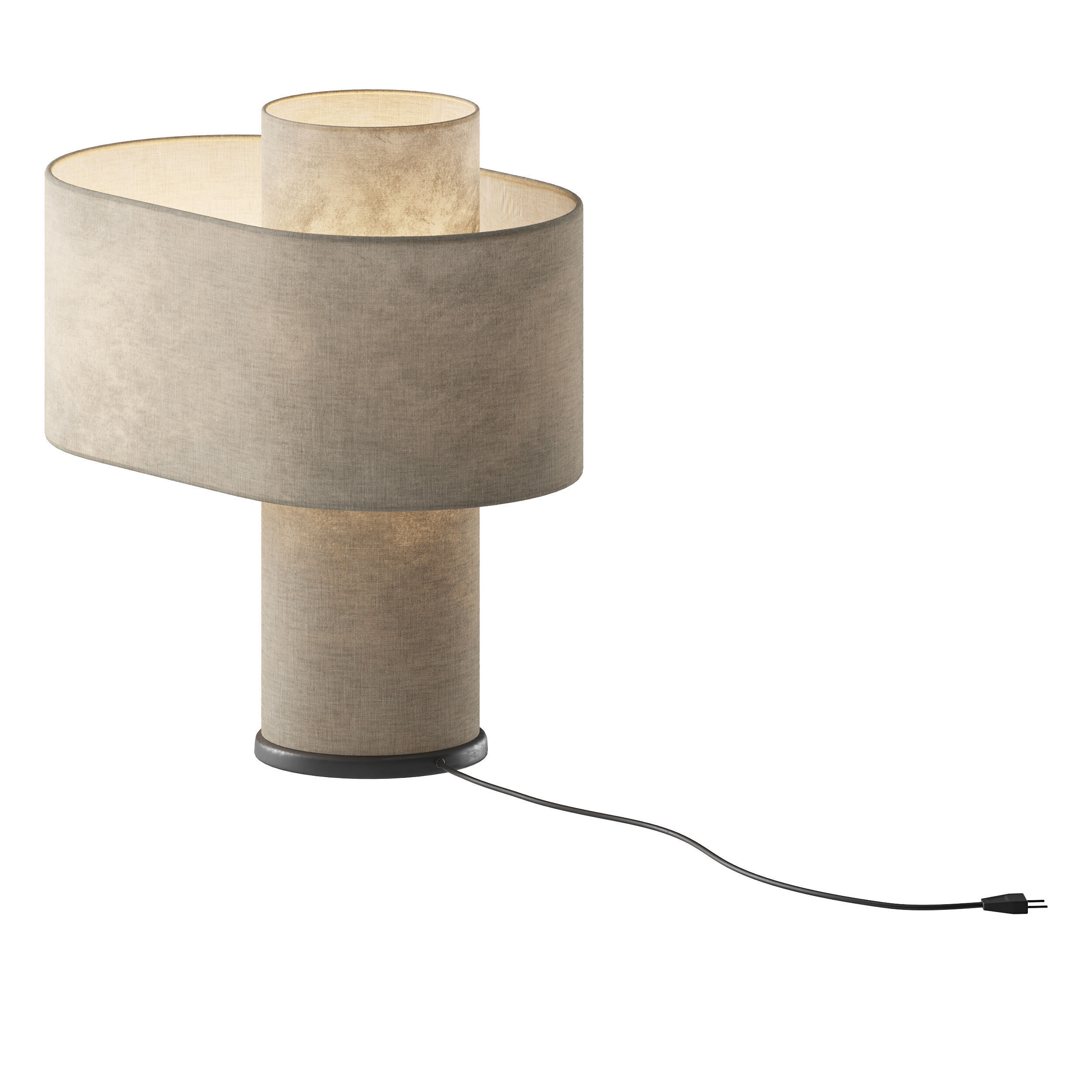 Beige Heron Table Lamp 3D model_8