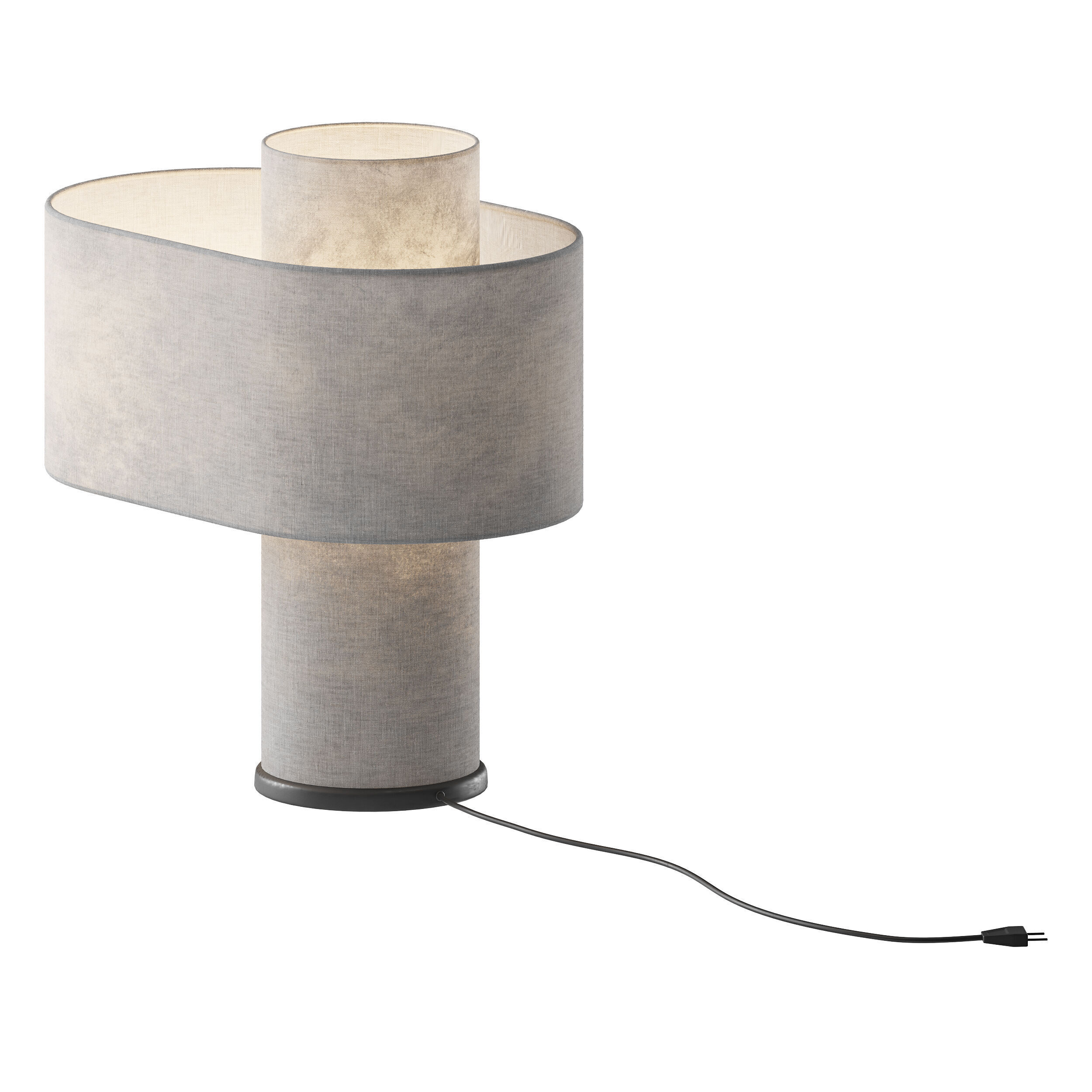 Beige Heron Table Lamp 3D model_2