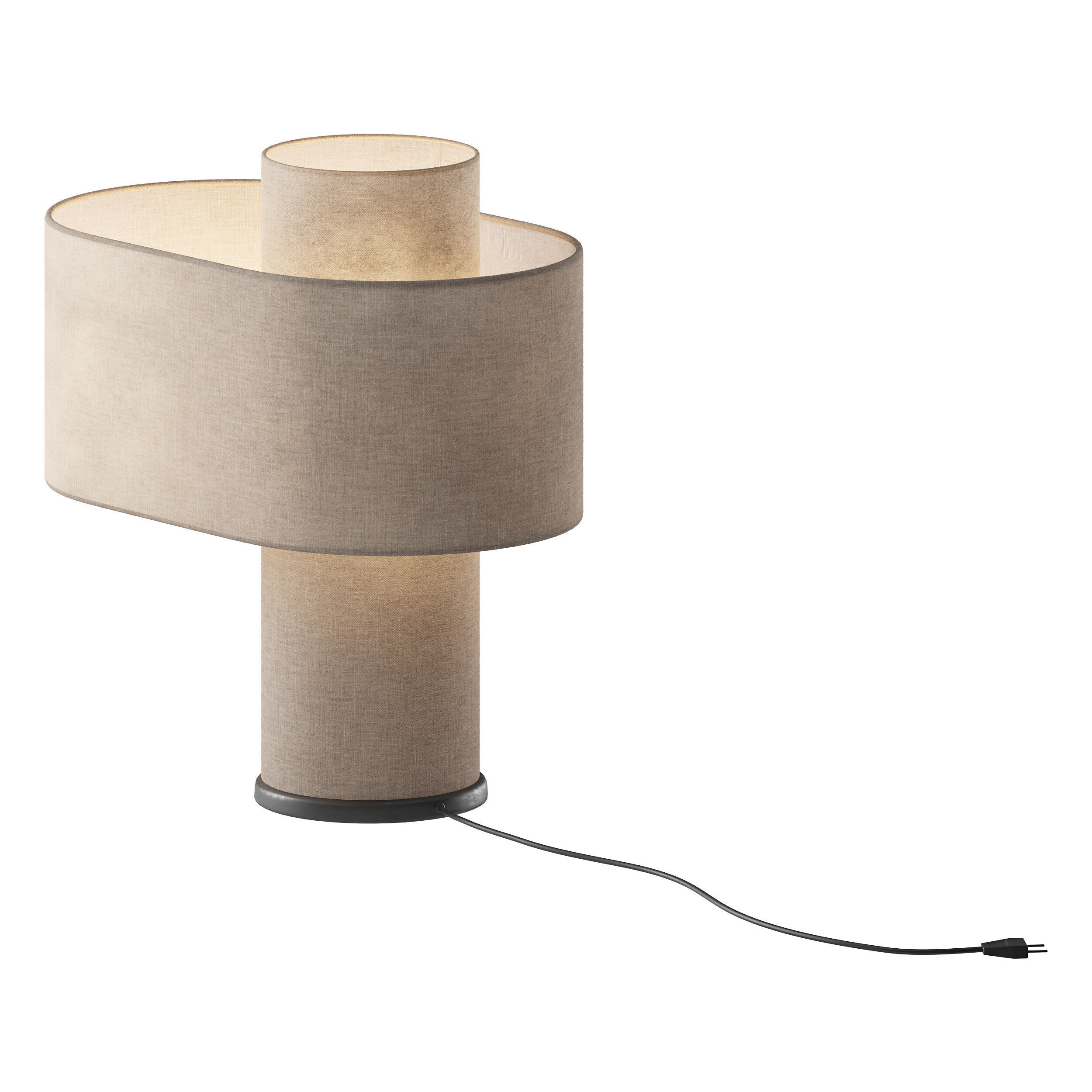 Beige Heron Table Lamp 3D model_7