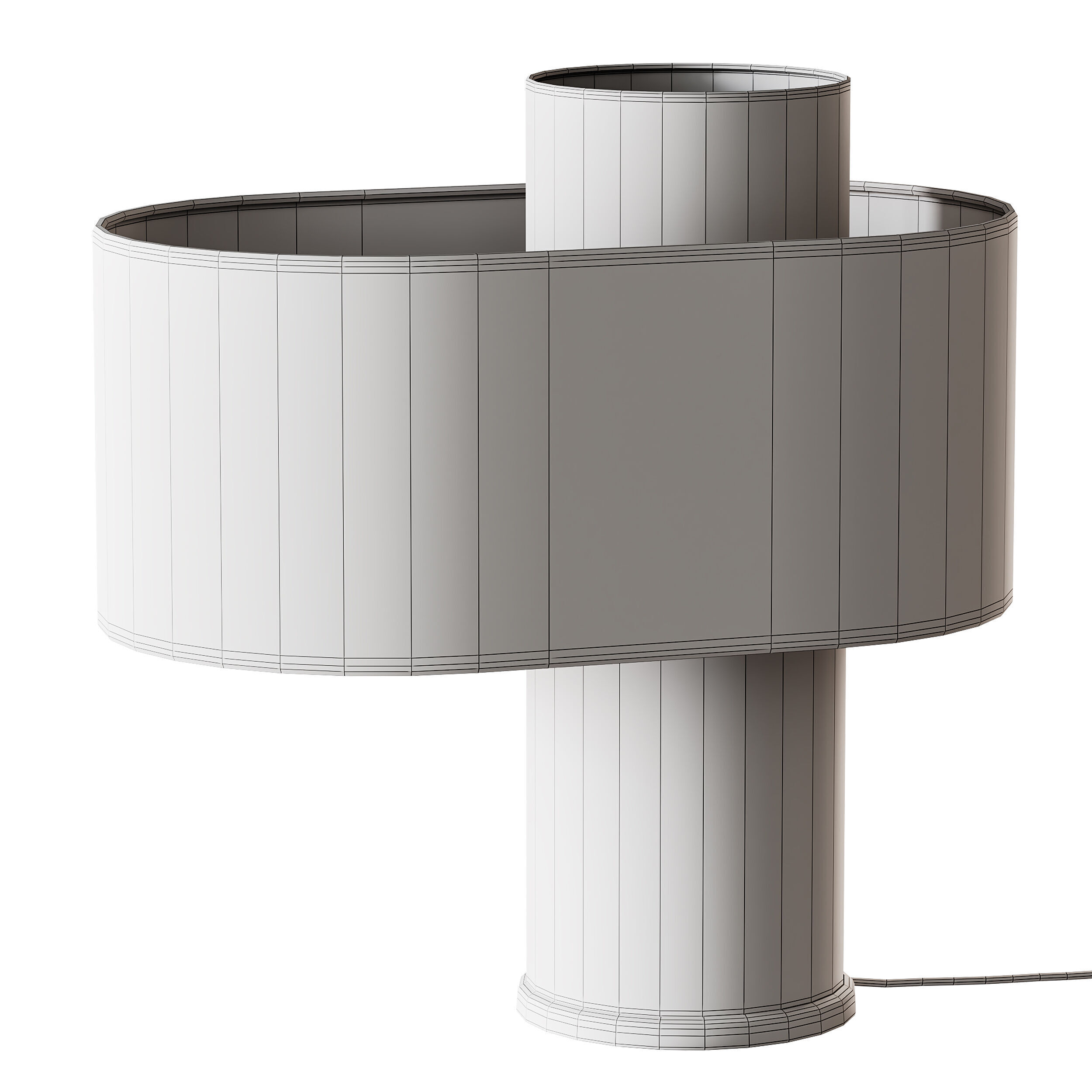 Beige Heron Table Lamp 3D model_13