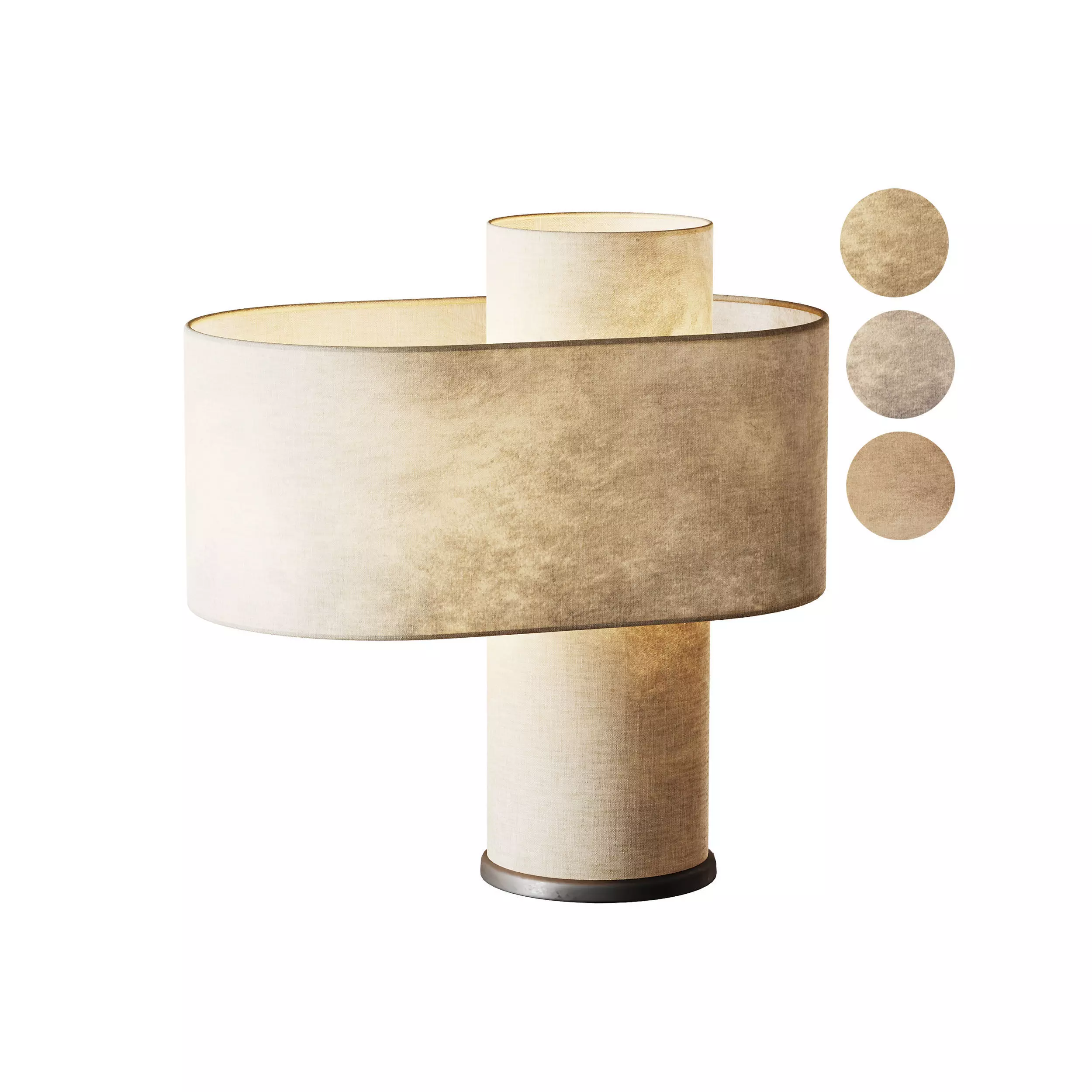 Beige Heron Table Lamp 3D model_0