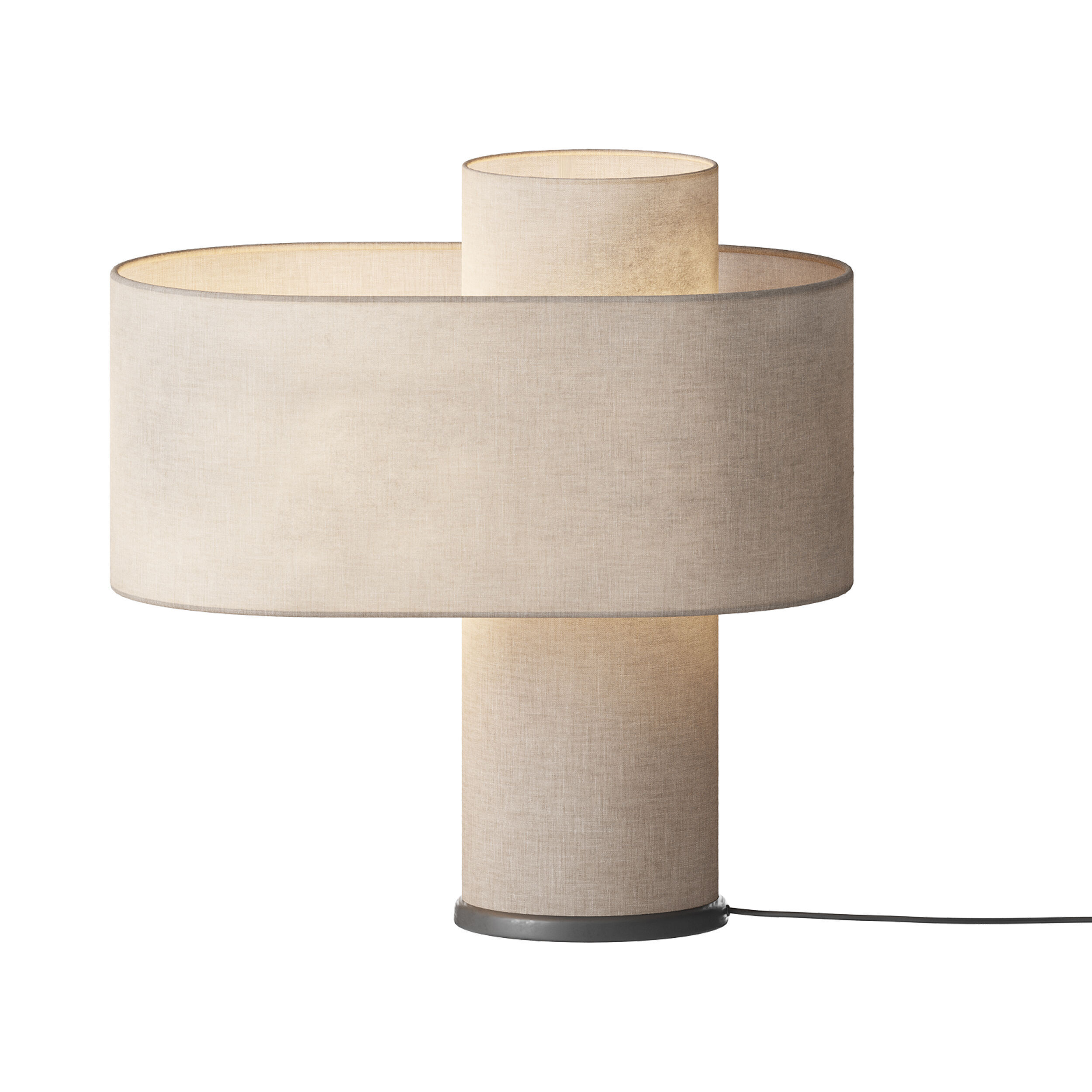 Beige Heron Table Lamp 3D model_3