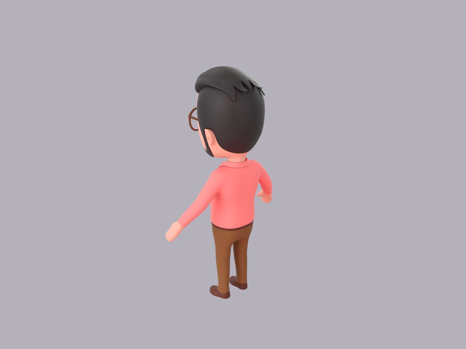 Cartoon Male Character Rigged 120 3D model_4