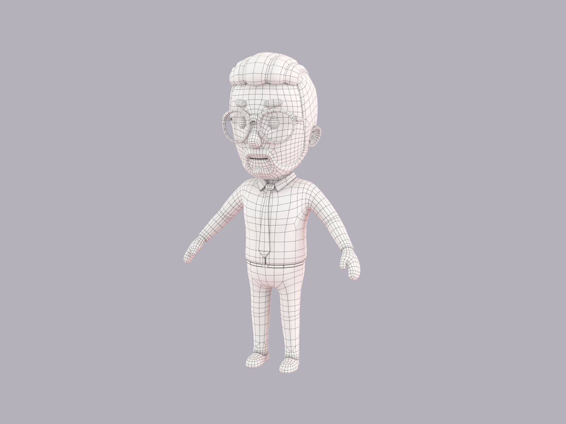 Cartoon Male Character Rigged 120 3D model_8