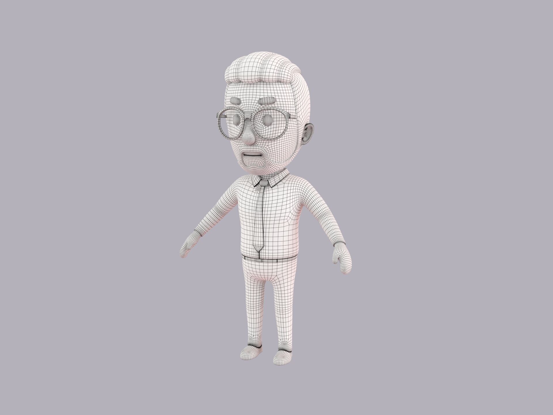 Cartoon Male Character Rigged 120 3D model_9