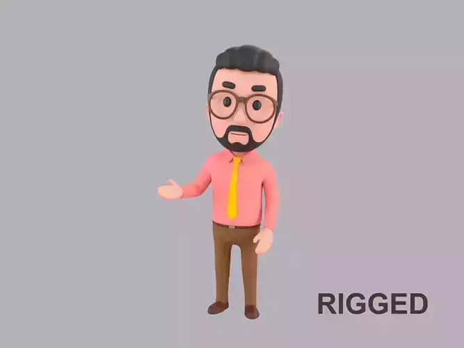 Cartoon Male Character Rigged 120