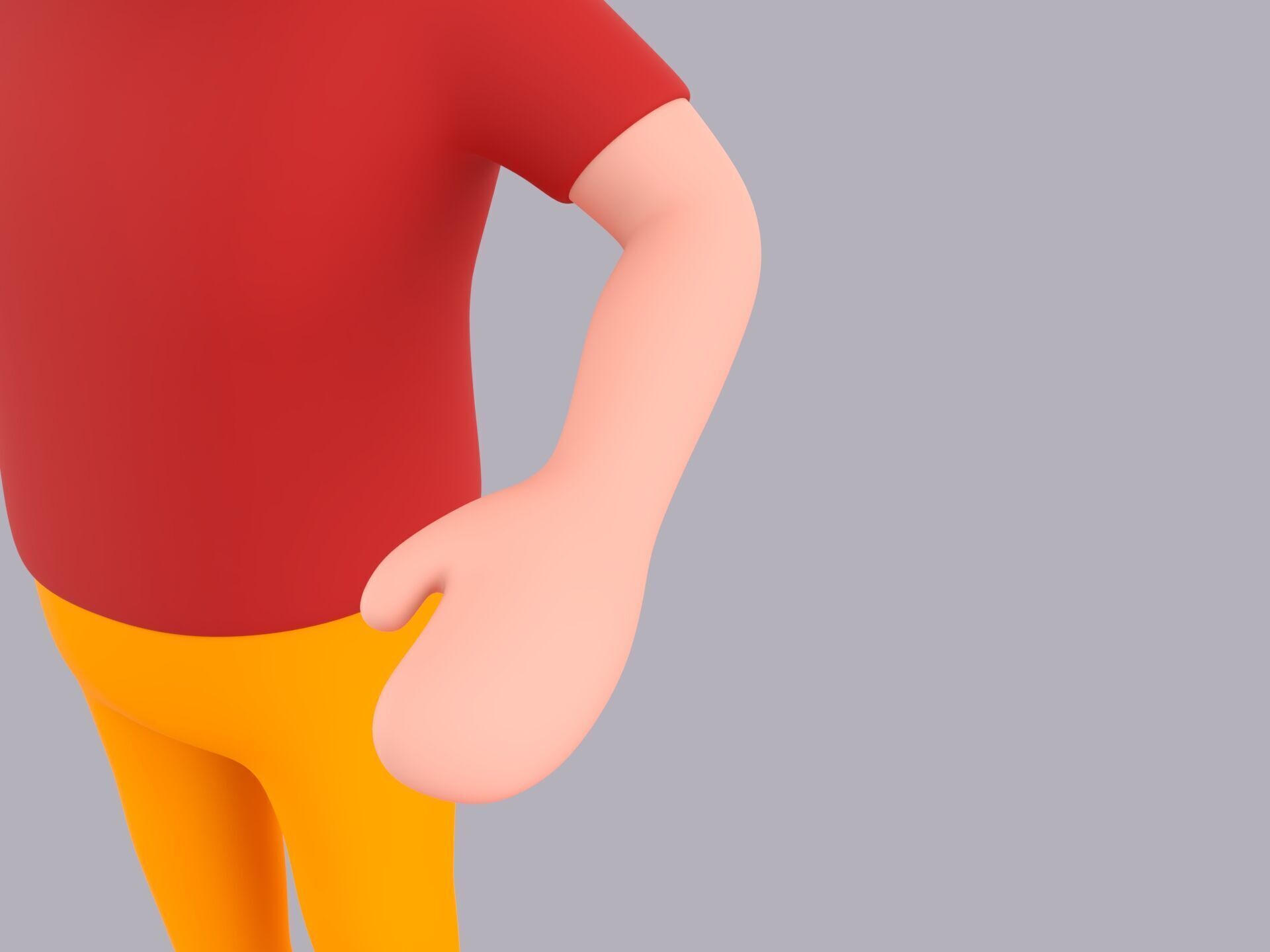 Cartoon Male Character Rigged 119 3D model_6