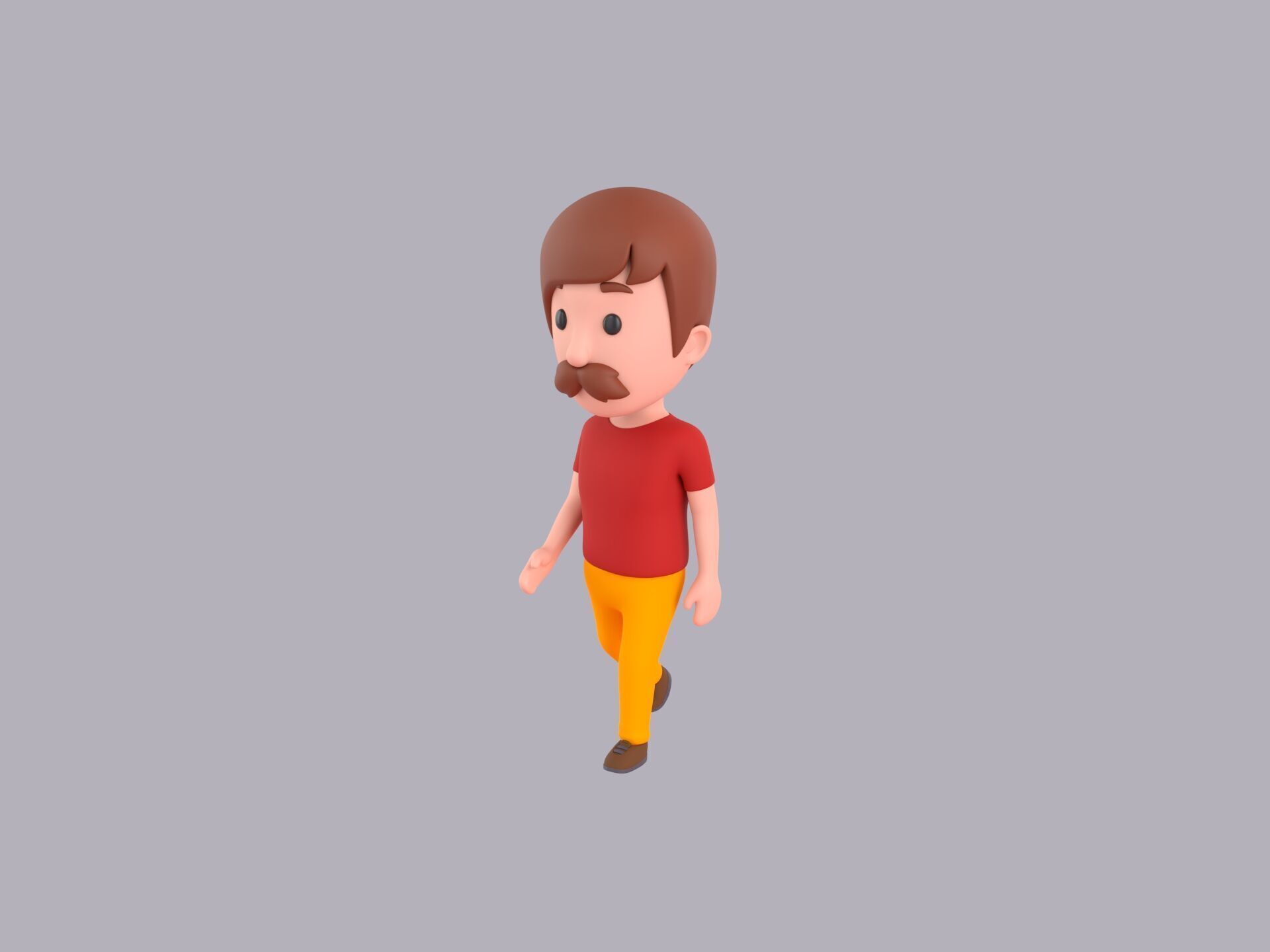 Cartoon Male Character Rigged 119 3D model_1