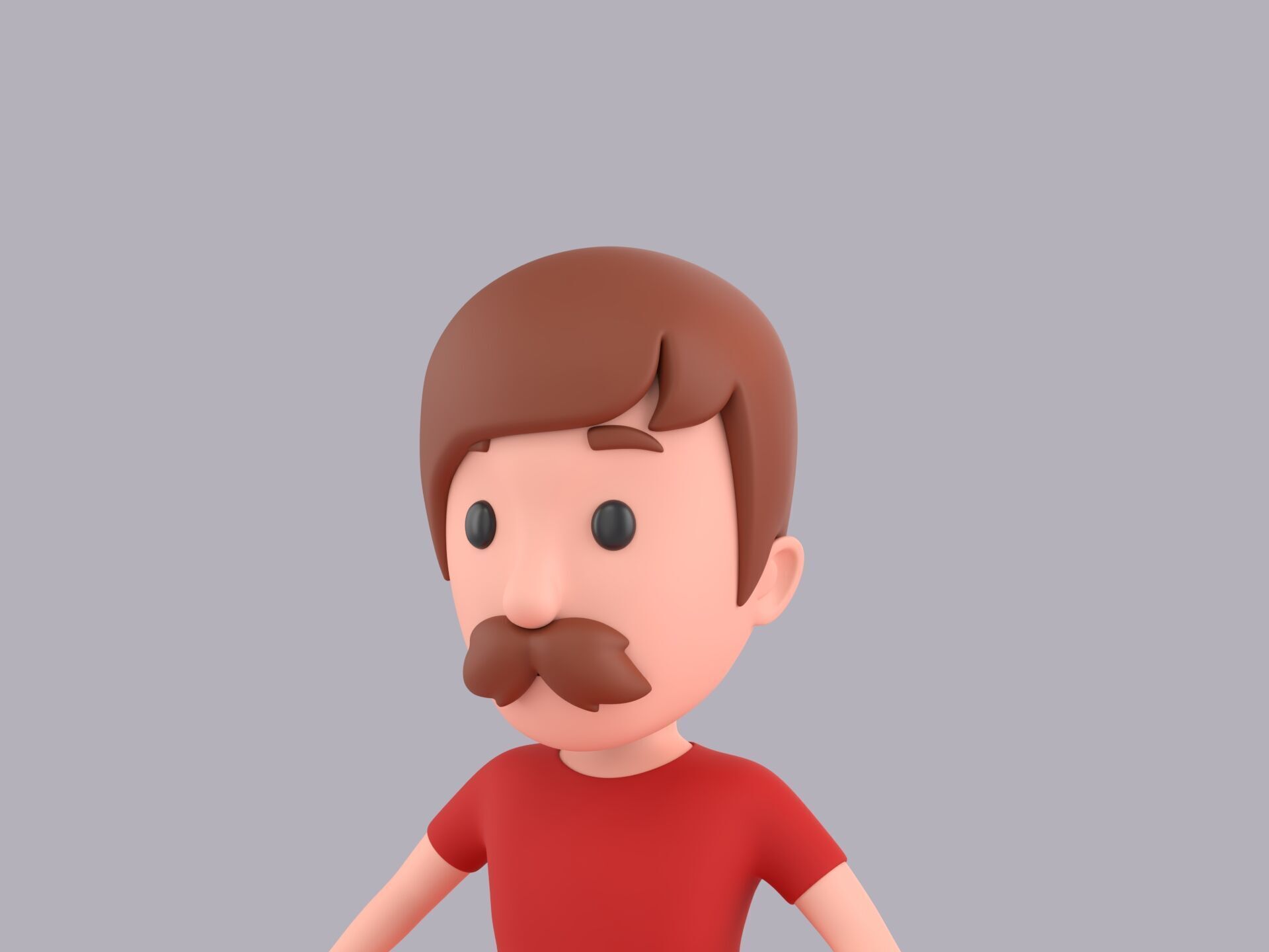 Cartoon Male Character Rigged 119 3D model_5