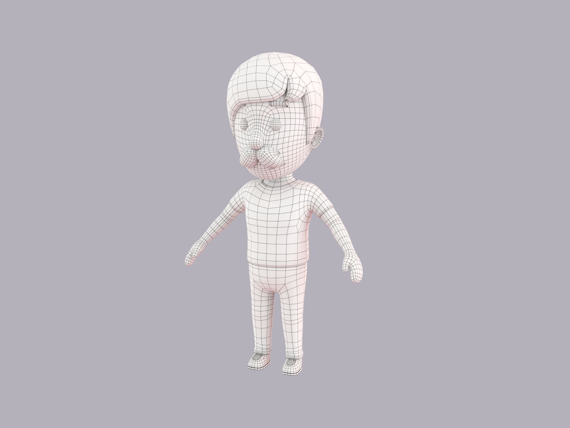 Cartoon Male Character Rigged 119 3D model_8