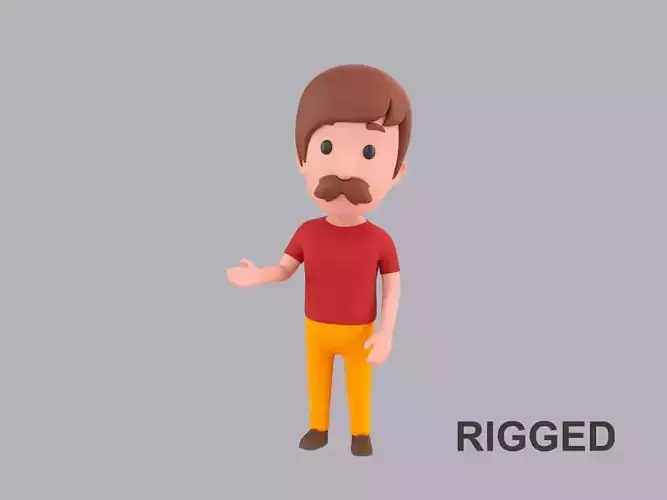 Cartoon Male Character Rigged 119