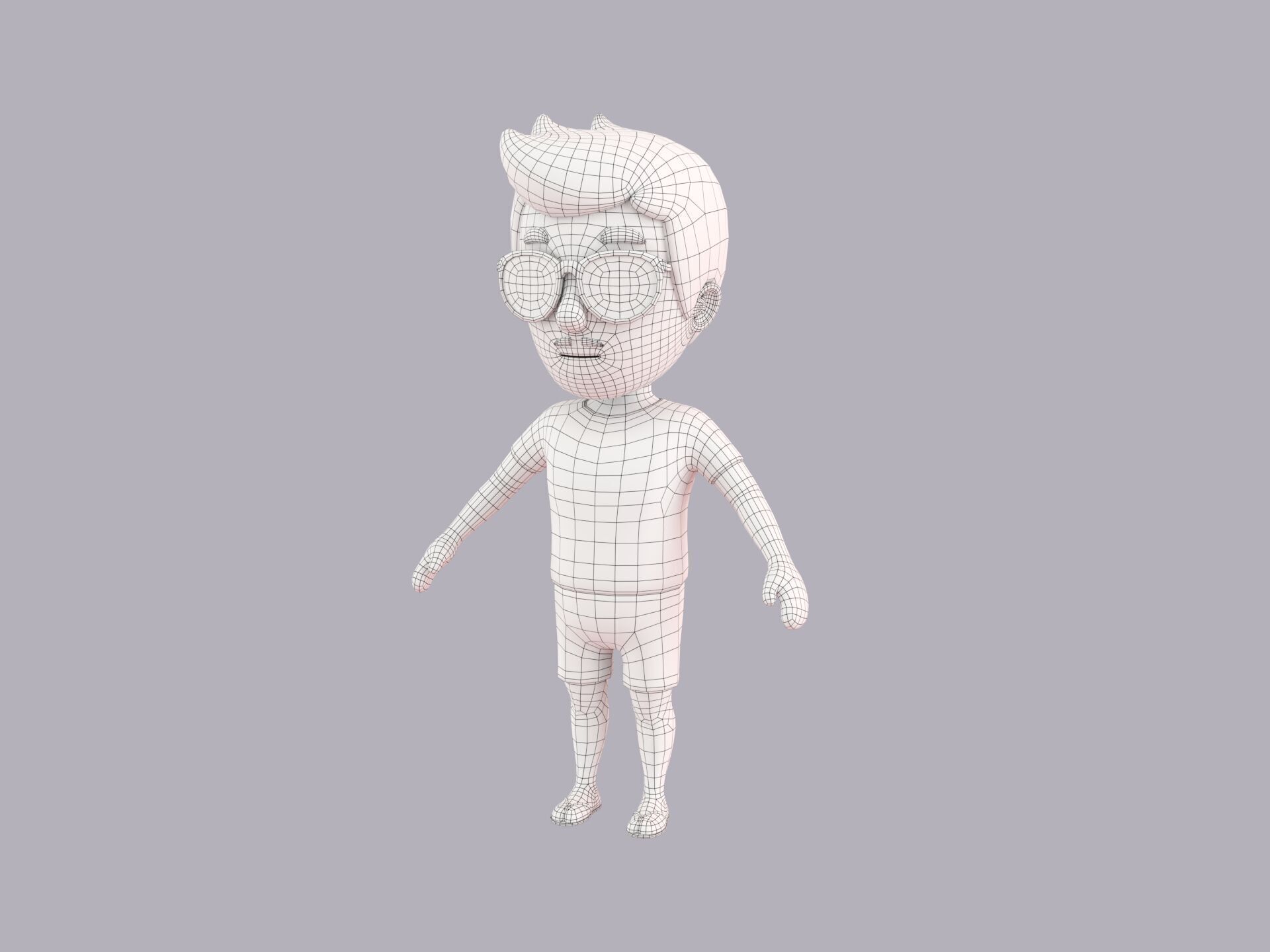Cartoon Male Character Rigged 118 3D model_8