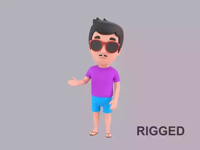 Cartoon Male Character Rigged 118