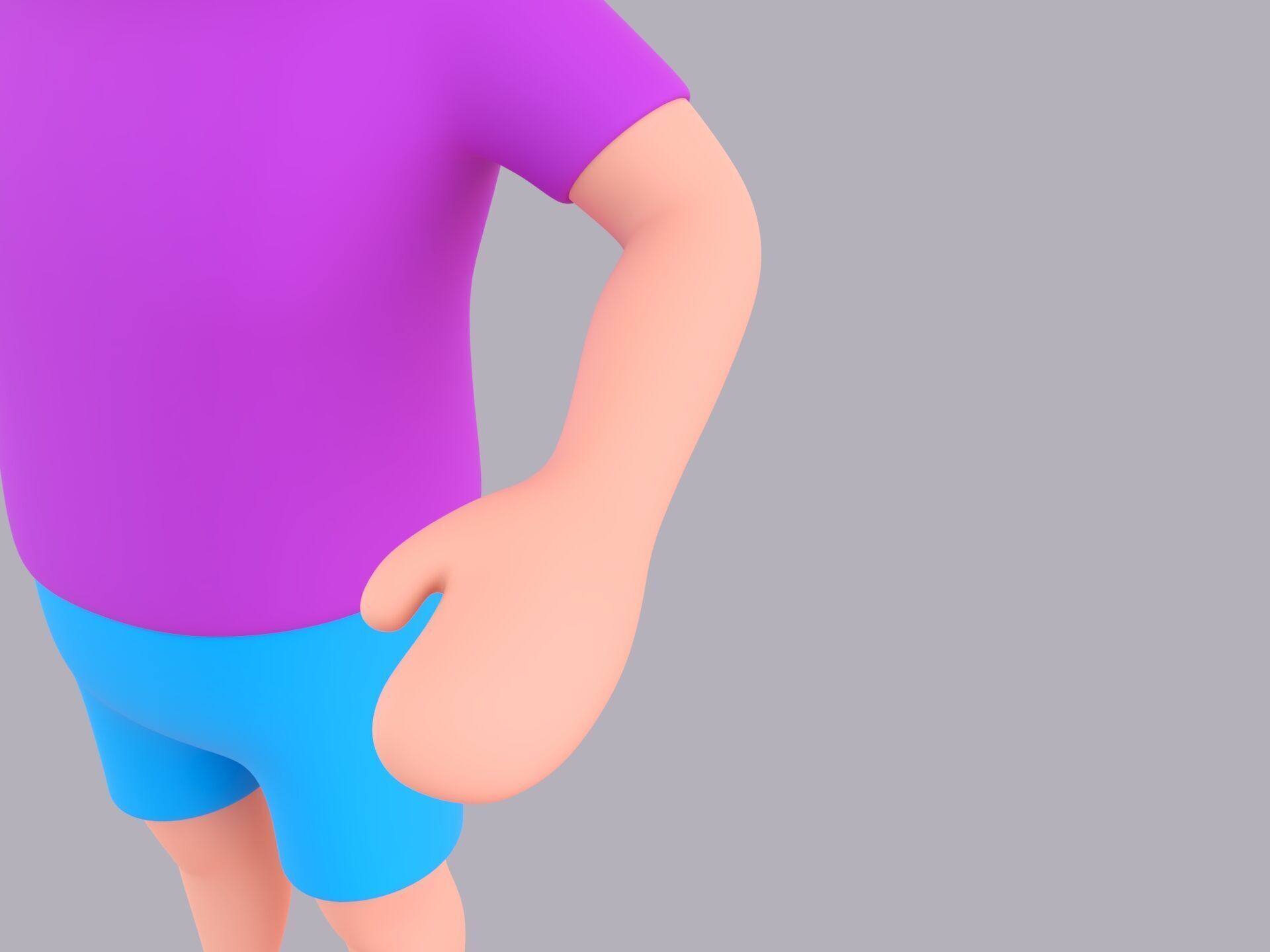 Cartoon Male Character Rigged 118 3D model_6