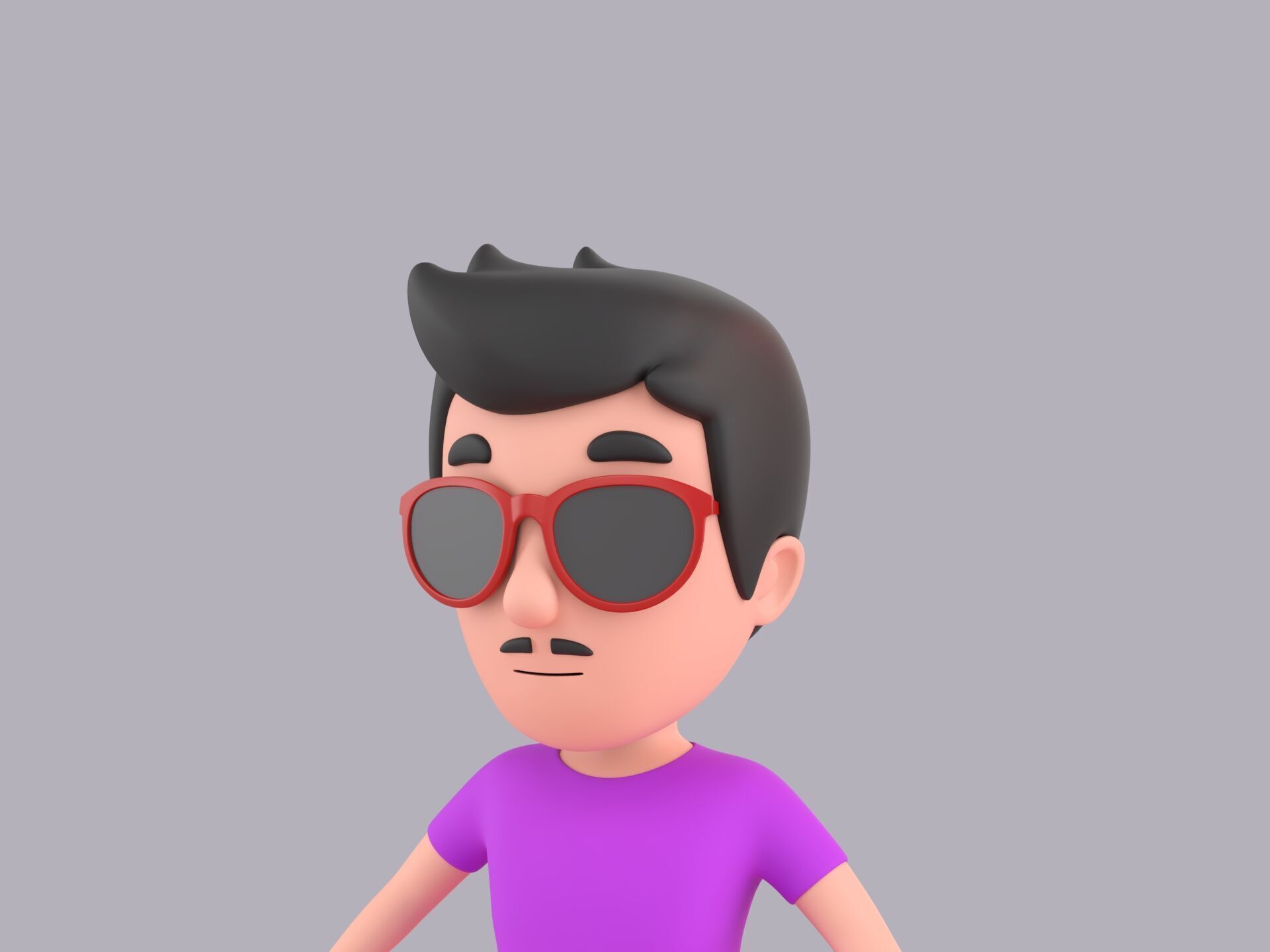 Cartoon Male Character Rigged 118 3D model_5