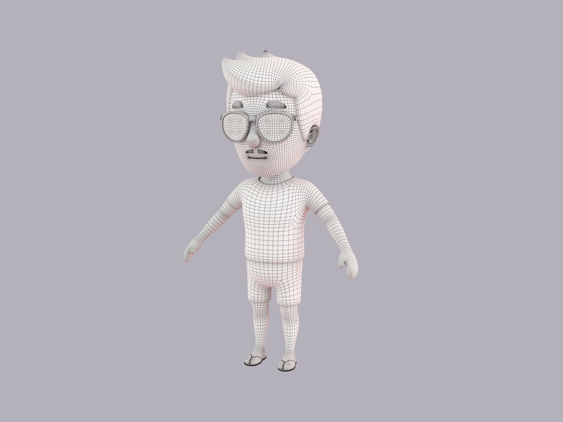 Cartoon Male Character Rigged 118 3D model_9