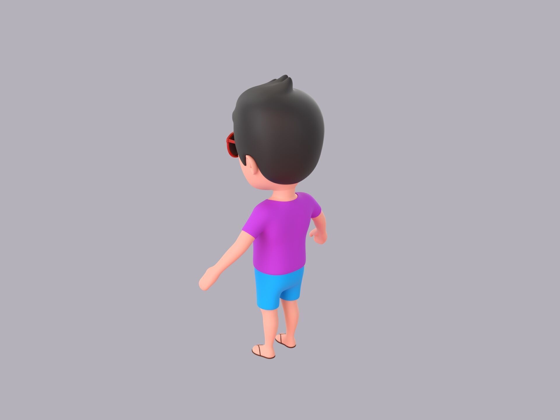 Cartoon Male Character Rigged 118 3D model_4