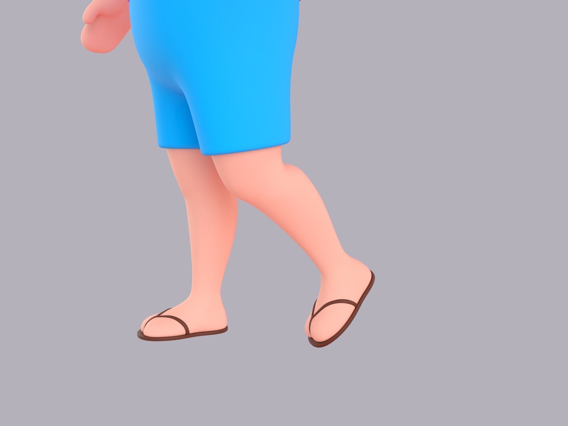 Cartoon Male Character Rigged 118 3D model_7