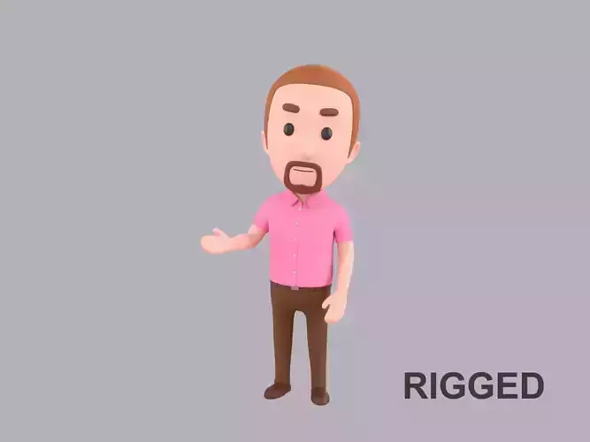 Cartoon Male Character Rigged 117