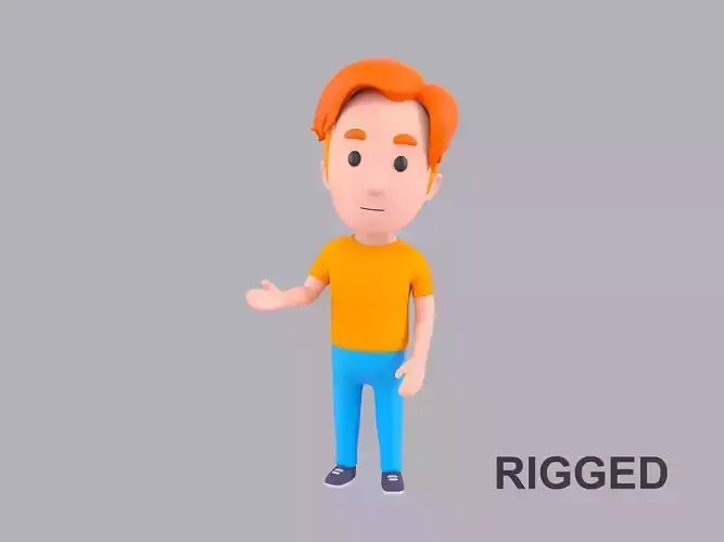 Cartoon Male Character Rigged 116