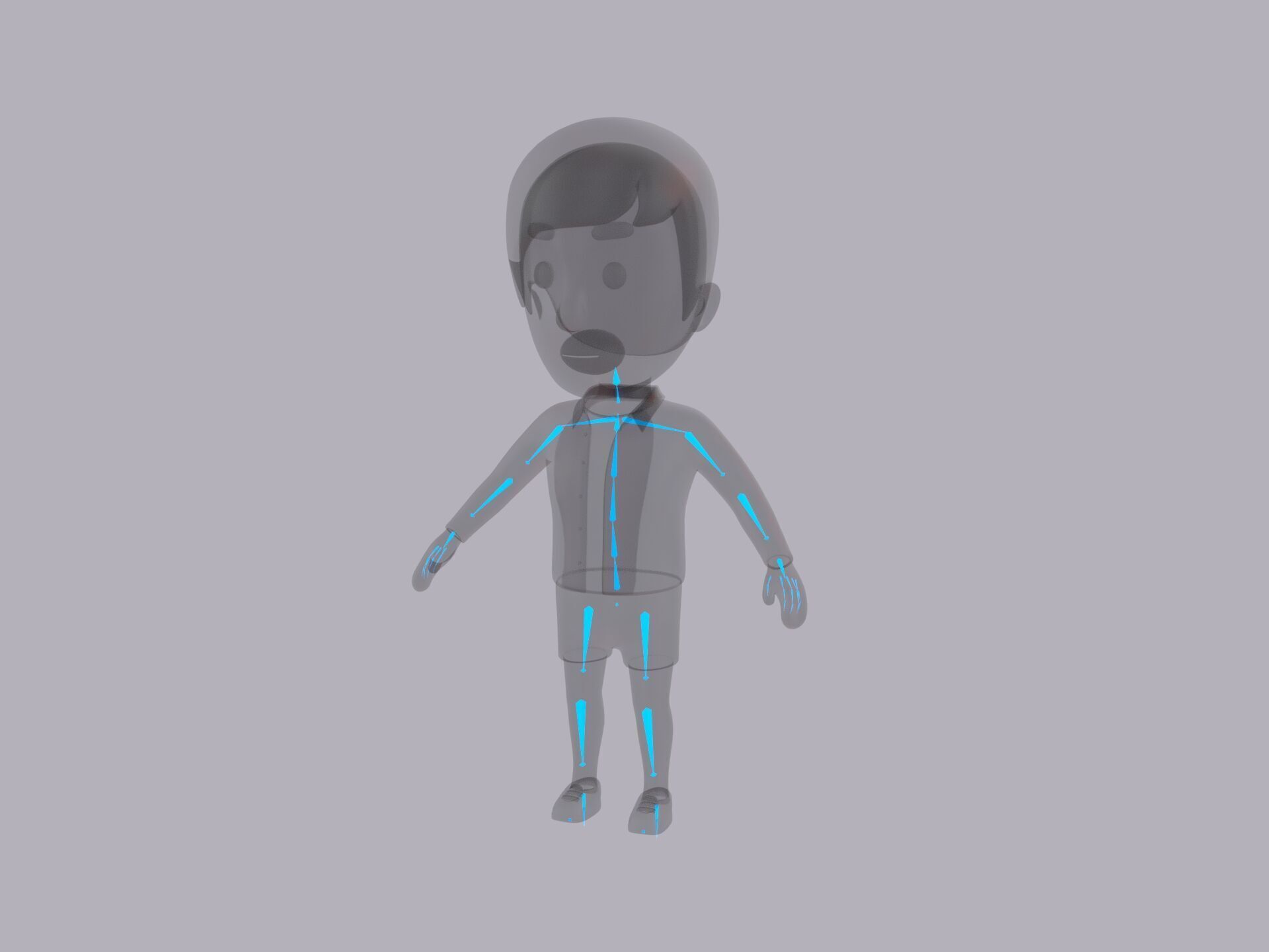 Cartoon Male Character Rigged 115 3D model_10