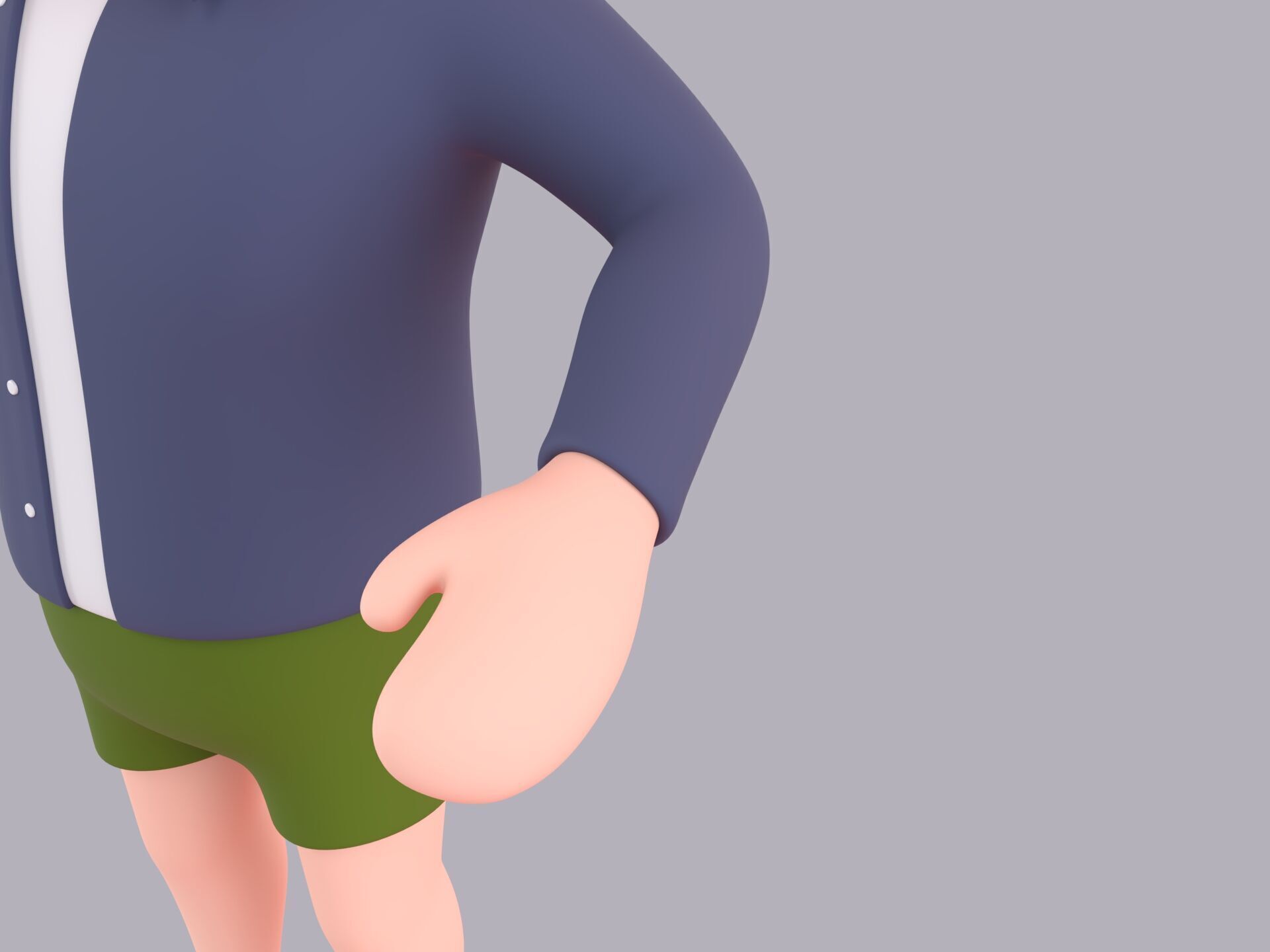Cartoon Male Character Rigged 115 3D model_6