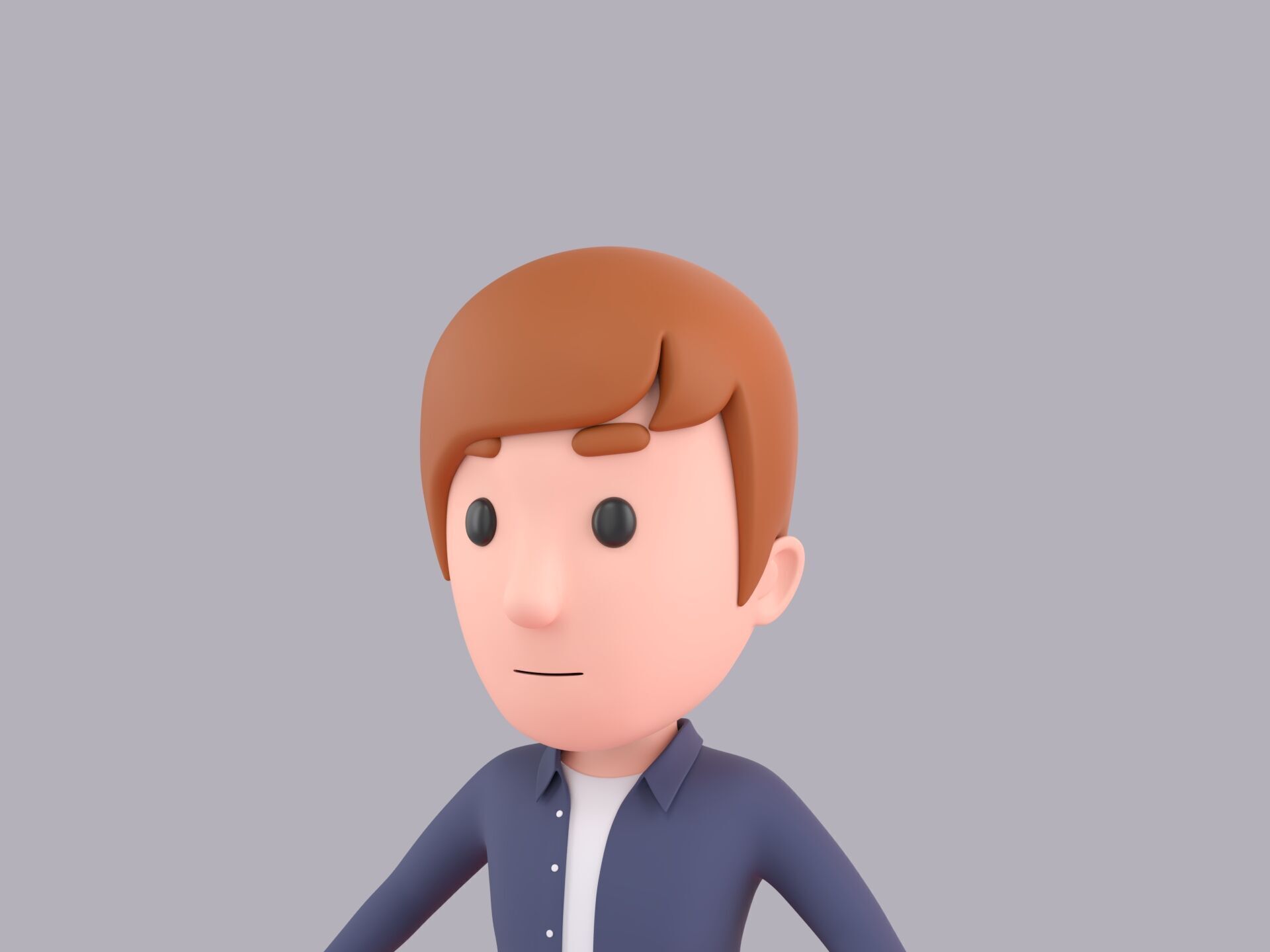 Cartoon Male Character Rigged 115 3D model_5
