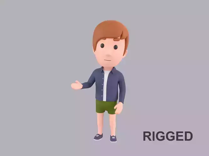 Cartoon Male Character Rigged 115