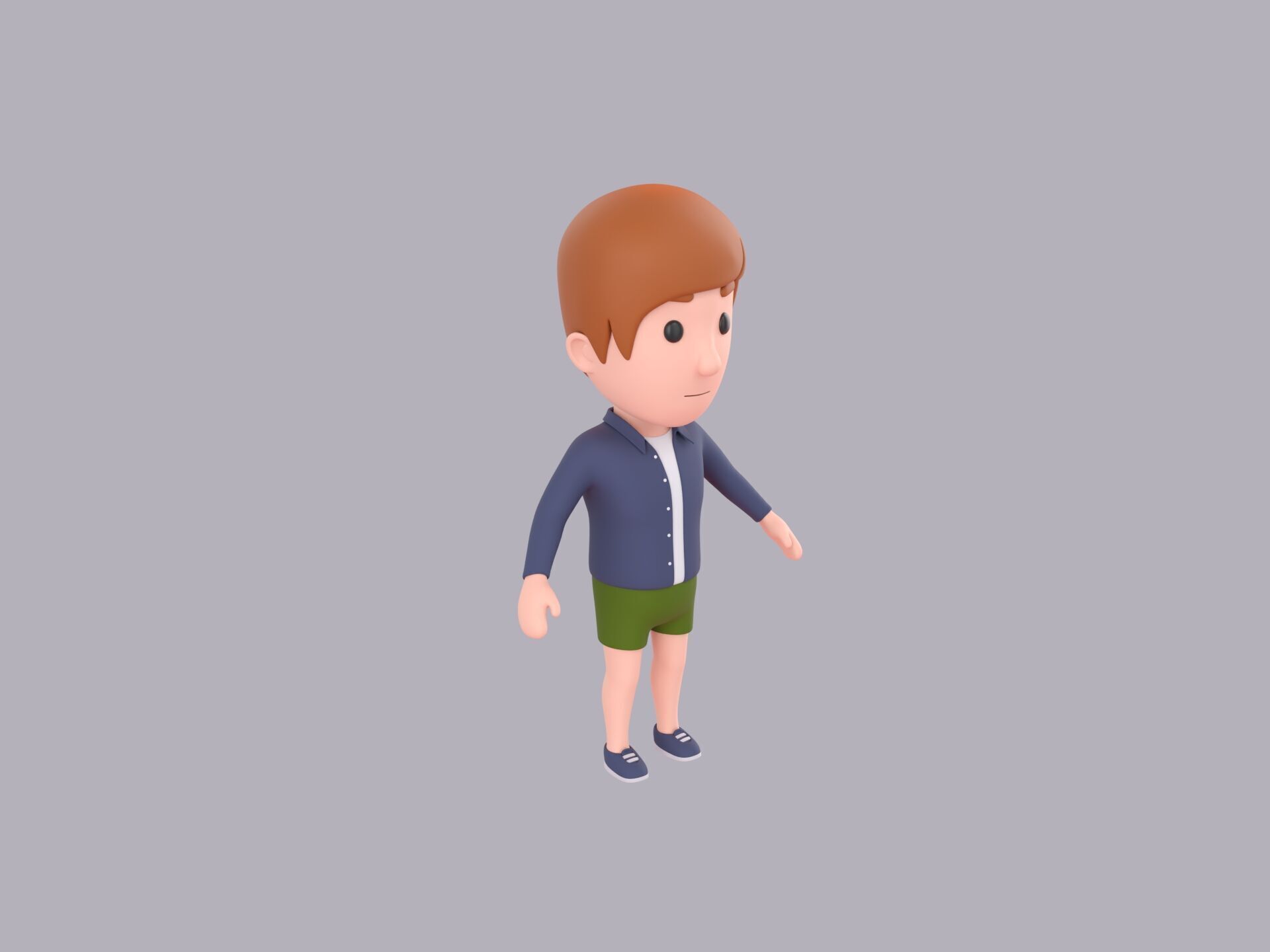 Cartoon Male Character Rigged 115 3D model_3