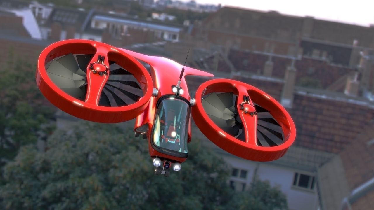 surveillance aircraft 3D model_1
