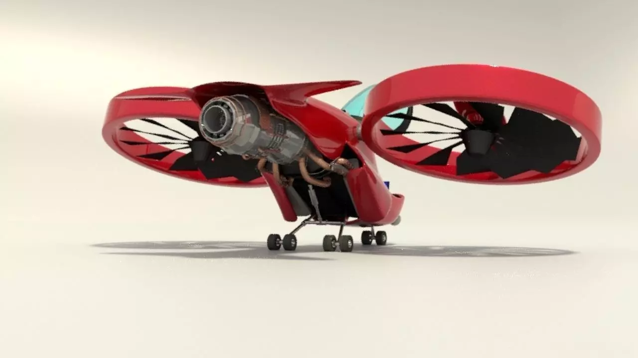surveillance aircraft 3D model_0