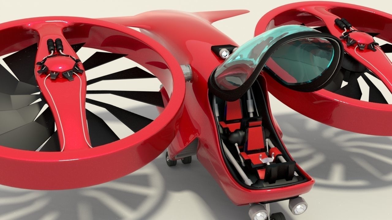 surveillance aircraft 3D model_2